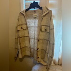 Pink Rose Women’s Button-Up Sweater